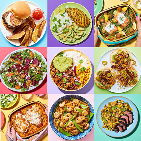 Images of sample dinners